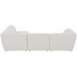 Maklaine Contemporary Fabric Modular Sectional in Soft Cream