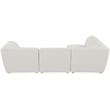 Maklaine Contemporary Fabric Modular Sectional in Soft Cream