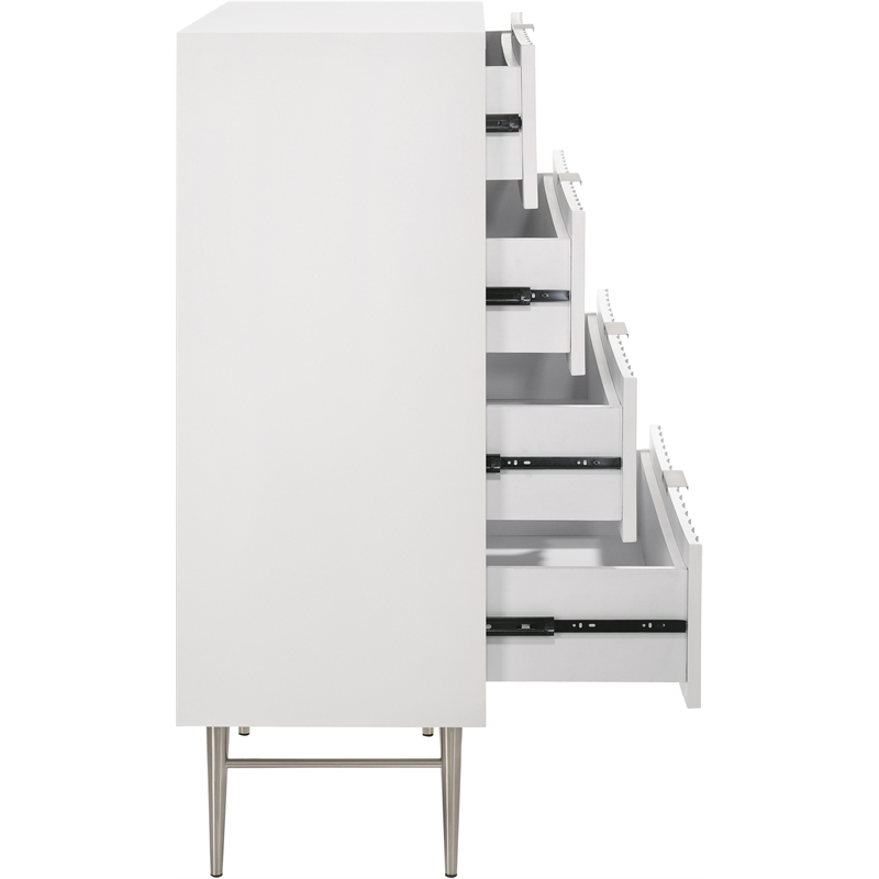 Maklaine 50''H x 36''W x 17''D  Chest in White Medium Gloss Finish