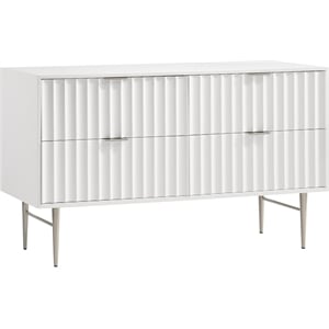 Maklaine 32''H x 60''W x 17''D  Dresser in White Medium Gloss Finish