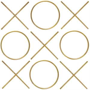 Maklaine Contemporary Style Stainless Steel Wall Decor in Gold