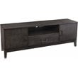 Maklaine Transitional Wood TV Stand with Storage in Gray Washed