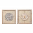 Maklaine Transitional Wall Panels in Natural / Distressed White (Set of 2)