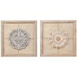 Maklaine Transitional Wall Panels in Natural / Distressed White (Set of 2)