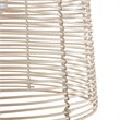 Maklaine Coastal Rattan Woven Fiber Cage Pendant Lamp in Natural Finish