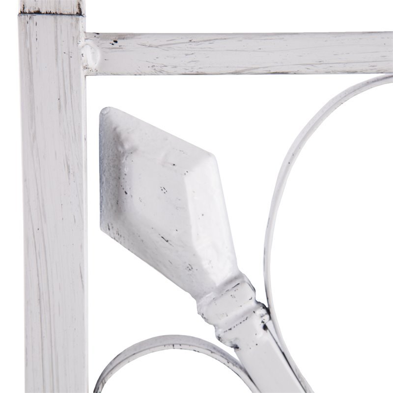 Maklaine Transitional Entryway Hall Tree in Distressed White