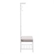 Maklaine Transitional Entryway Hall Tree in Distressed White