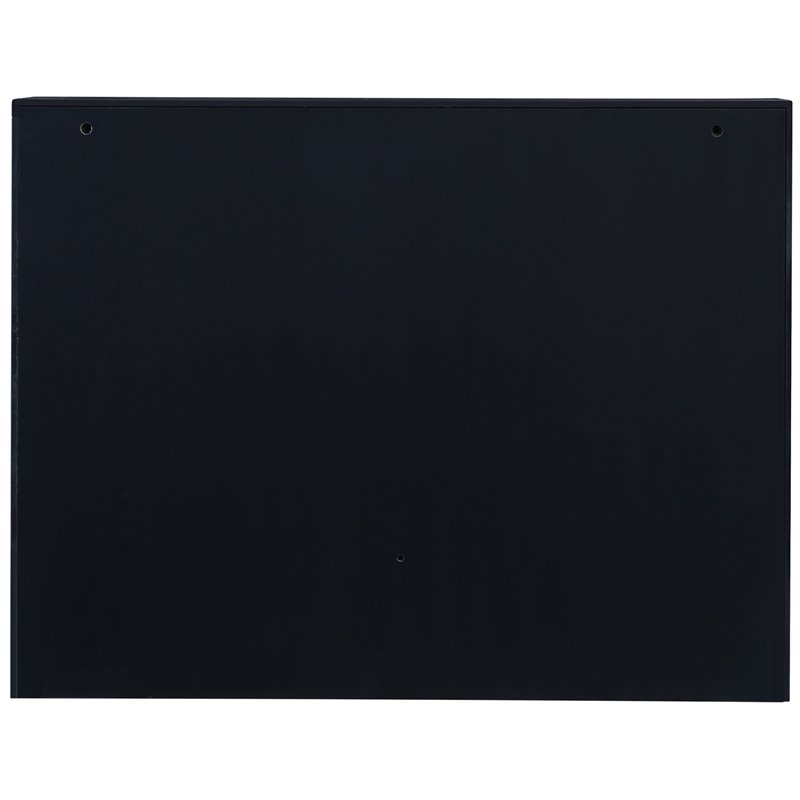 Maklaine Transitional Wood Wall Mounted Laptop Desk in Black