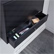 Maklaine Transitional Wood Wall Mounted Laptop Desk in Black