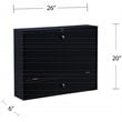 Maklaine Transitional Wood Wall Mounted Laptop Desk in Black