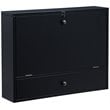 Maklaine Transitional Wood Wall Mounted Laptop Desk in Black