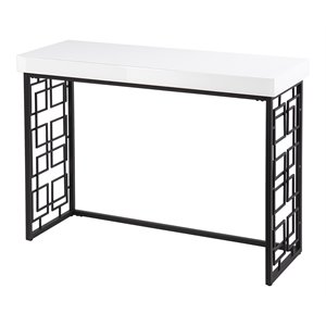 Maklaine Modern / Contemporary Console Table in Black - White