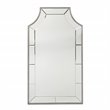 Maklaine Transitional Decorative Wall Mirror with Silver Frame