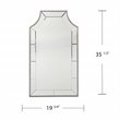 Maklaine Transitional Decorative Wall Mirror with Silver Frame
