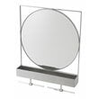 Maklaine Transitional Decorative Mirror with Storage in Silver