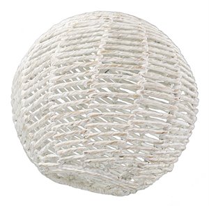 Maklaine Transitional Round Pendant Lamp Shade in White Washed