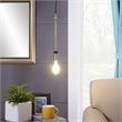 Maklaine Transitional Slim Metal Pendant Lamp in Antique Bronze