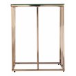 Maklaine Modern / Contemporary End Table with Tempered Glass Top