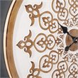 Maklaine Transitional Round Wall Clock in White / Natural / Black