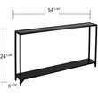 Maklaine Modern / Contemporary Glass Console Table in Black Finish