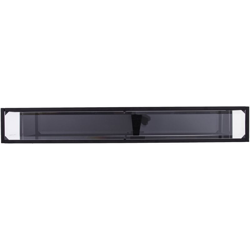 Maklaine Modern / Contemporary Glass Console Table in Black Finish