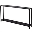 Maklaine Modern / Contemporary Glass Console Table in Black Finish