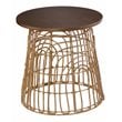 Maklaine Modern / Contemporary Round Wood Top End Table in Natural