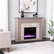 Maklaine Marble Gray Fireplace Rectangular Color Changing 50