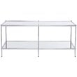 Maklaine Glam Mirrored Coffee Table in Chrome