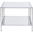 Maklaine Glam Mirrored Coffee Table in Chrome