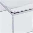 Maklaine Glam Mirrored Coffee Table in Chrome
