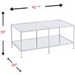 Maklaine Glam Mirrored Coffee Table in Chrome