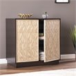 Maklaine Transitional Engineered Wood Accent Cabinet in Brown / Cream