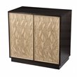 Maklaine Transitional Engineered Wood Accent Cabinet in Brown / Cream