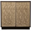 Maklaine Transitional Engineered Wood Accent Cabinet in Brown / Cream
