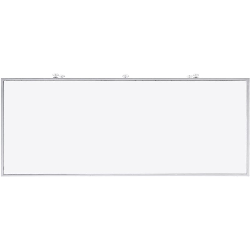 Maklaine Transitional 3-Door Mirrored Glass Sideboard in Matte Silver