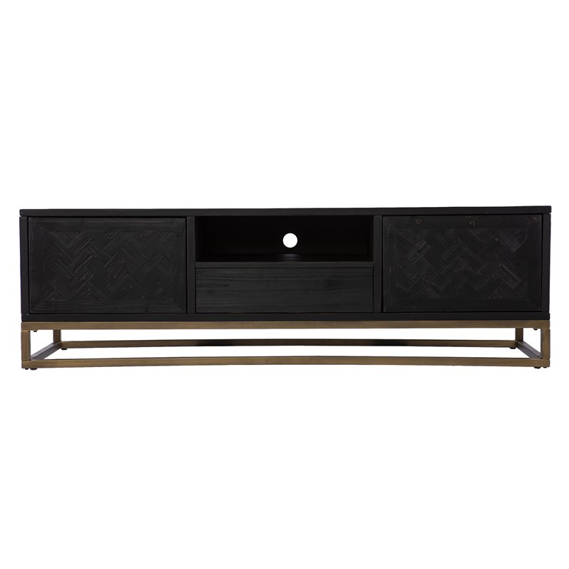 Maklaine Transitional Wood TV - Media Stand for TVs up to 63
