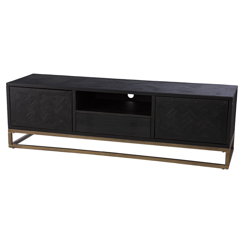 Maklaine Transitional Wood TV - Media Stand for TVs up to 63