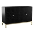 Maklaine Transitional 2-Door Engineered Wood Accent Cabinet in Black