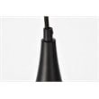 Maklaine Modern 1 - Light Transitional Aluminum Pendant in Black