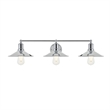 Maklaine 3 - Light Mid - Century Metal Wall Sconce in Chrome
