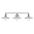 Maklaine 3 - Light Mid - Century Metal Wall Sconce in Chrome