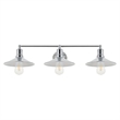 Maklaine 3 - Light Mid - Century Metal Wall Sconce in Chrome