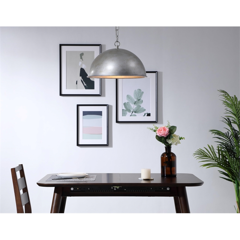 Maklaine Modern 1 - Light Transitional Metal Pendant in Black