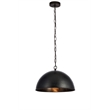 Maklaine Modern 1 - Light Transitional Metal Pendant in Black