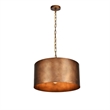 Maklaine 3 - Light Transitional Metal Pendant in Manual Brass