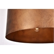 Maklaine 3 - Light Transitional Metal Pendant in Manual Brass