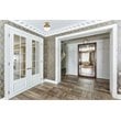 Maklaine 1 - Light Metal & Glass Flush Mount in Clear / Brass