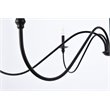 Maklaine 6 - Light Transitional Metal Chandelier in Matte Black