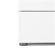 Maklaine Contemporary 8 Drawer Double Dresser in White Finish